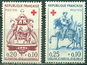 Франция,1960, Красный Крест, 2 марки